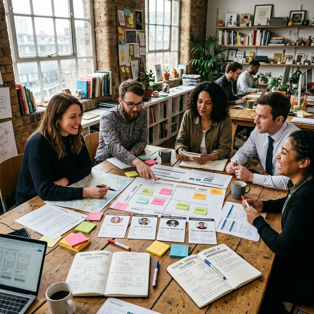 Wireframes and software architecture on desk